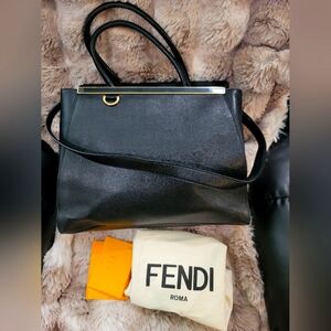 Fendi Vitello Elite 2Jours Tote Black